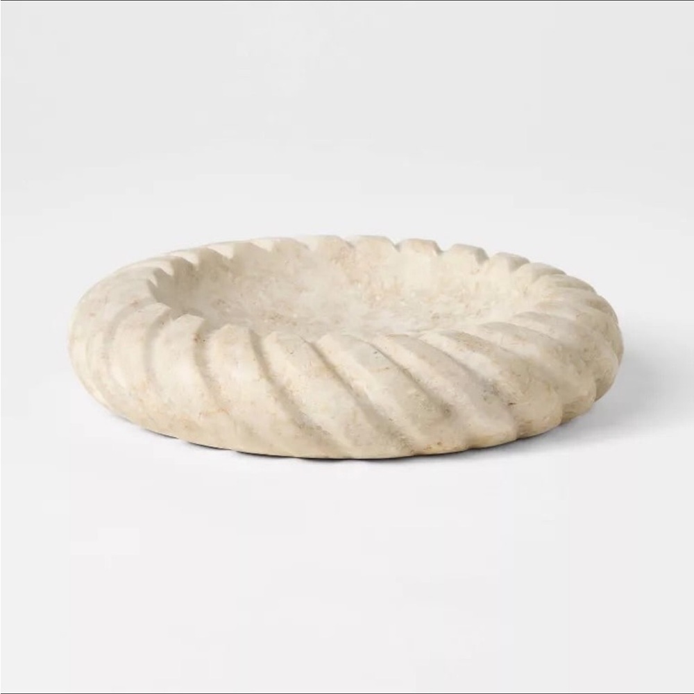 Twisted Edge Marble Dish Cream - Threshold with Studio McGee Spring 2025